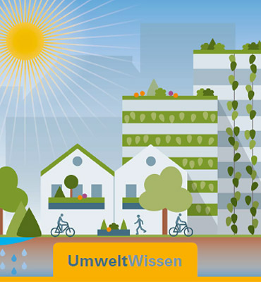 Titelblatt der Arbeitshilfe Klimaanpassung in der Stadt